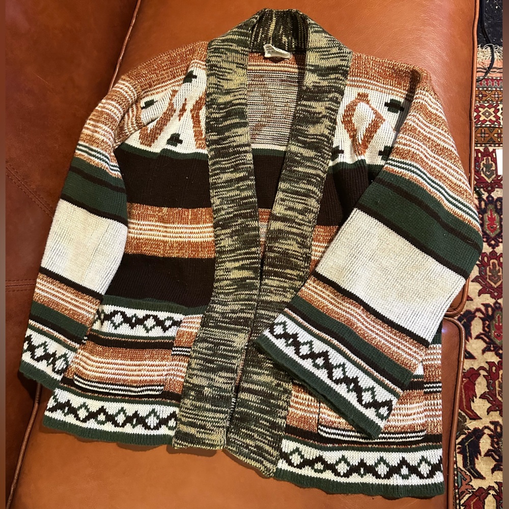 Vintage 1960s bell sleeve cardigan sweater
